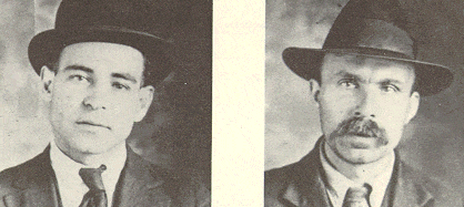 Image by Nicola Sacco and Bartolomeo Vanzetti widely distributed on the web and certainly prior to 1927 Sacco and Vanzetti. 05-07-1920. Photo: Mug shots from Police Department. Public Domain.