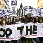 London anti-Iraq war demonstrators, 2003 – Source: https://dearkitty1.wordpress.com/2018/02/16/anti-iraq-war-demonstrations-2003-2018/