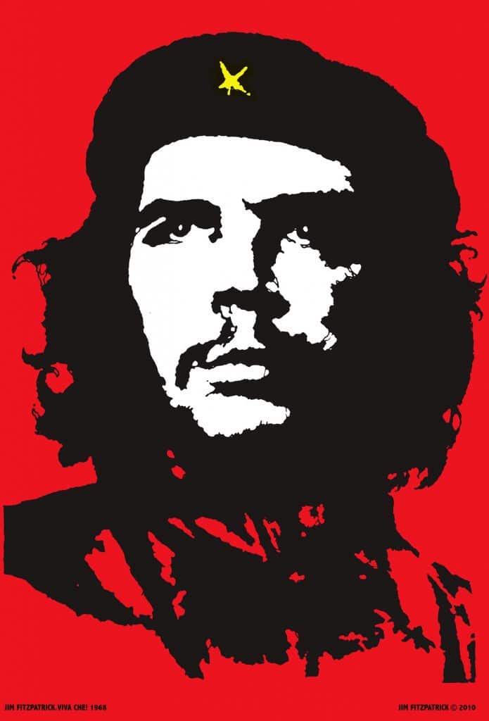 "In 1967 I was outraged by the manner of Che Guevara’s execution while a prisoner of war in Bolivia and it led me to create this now world-famous image." This version of the iconic picture of Che Guervara i made by the Irish artist Jim Fitzpatrick. © Jim Fitzpatrick