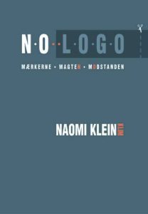 Forside af den danske udg. af Naomi Kleins bog 'No Logo'