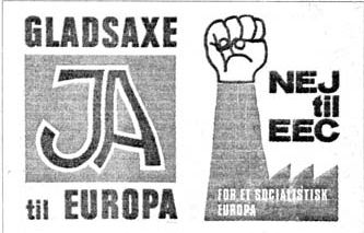Plakater ved afstemningen 2. oktober 1972