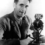 George Orwell in BBC, England 1940. Photo: BBC. Public Domain.