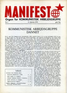 Forside: Manifest nr. 1