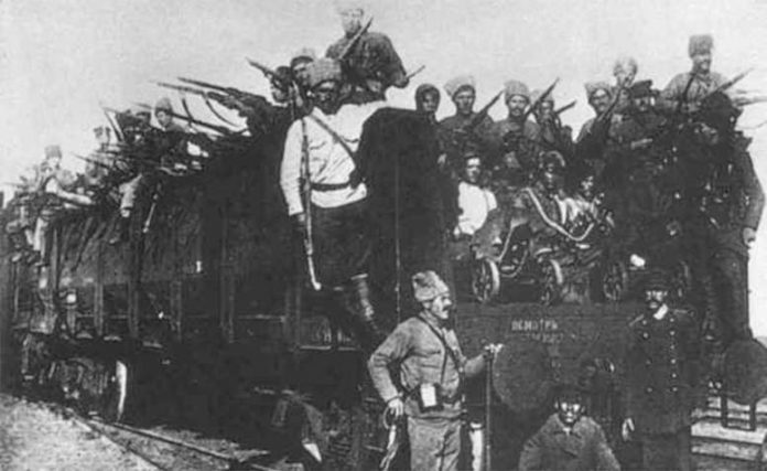 Muslim fighters from Tatarstan join the Bolshevik Red Army in 1918. Source: Dawn