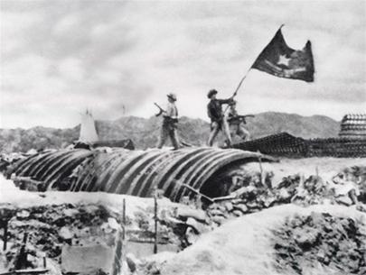 Victory in Battle of Dien Bien Phu. 1954. Source: Vietnam People's Army museum. Photo: Vietnam People's Army, First publish in 1954. Public Domain.
