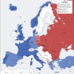 Cold war europe military alliances map. (CC BY-SA 3.0).