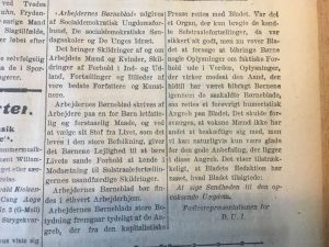 Indlæg om bladet fra D.U.I. Kilde: Social-Demokraten, 14.1.1919, s. 3, sp. 5-6.