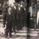 M. N. Roy (center) with Vladimir Lenin and Maxim Gorky and other delegates to the second Congress of the Communist International (1920).