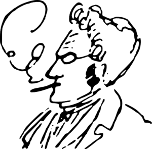 Max Stirner. From drawing by Friedrich Engels, on 1841. Public Domain.