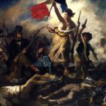 Liberty Leading the People. Oil on canvas painted  by Eugène Delacroix (1798–1863), French painter, draughtsman, aquarellist and photographer. The painting commemorates the French Revolution of 1830 (July Revolution) on 28 July 1830. 1831: acquired by Luxembourg Museum, Paris from Eugène Delacroix. 1874: transferred to Musée du Louvre, Paris. Public Domain.
