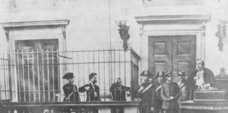 Trial of Errico Malatesta and Armando Borghi. Milan, July 1921. Photo: Unknown. Public Domain.