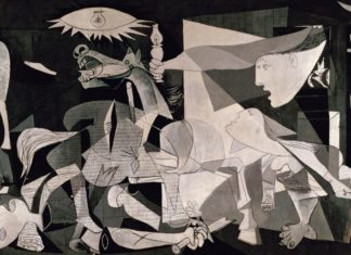 Maleriet 'Guernica' fra 1937 er et hovedværk for maleren Pablo Picasso (1881 - 1973). Photo taget 30. november 2017 af Laura Estefania Lopez. (CC BY-SA 4.0).