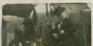 Mother Jones (1837-1930) with the Miners' Children, 1912. Photo: Unknown. Publisher: Newberry Library. Public Domain.