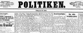 Første nr af Politiken 1. oktober 1884.