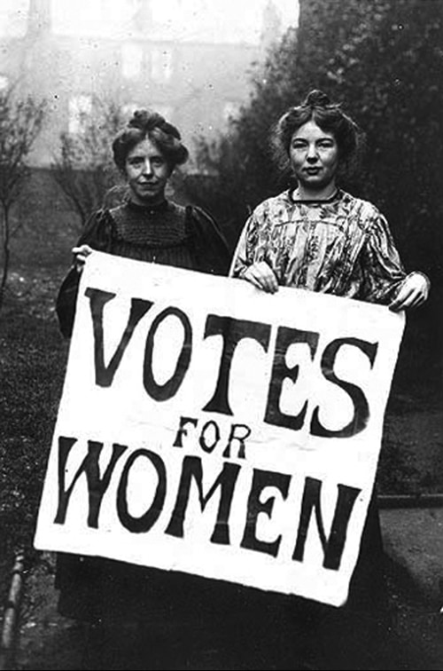 Ved valget til Rigsdagen i 1909 demonstrerede kvinder i hele landet ved at klæbe denne plakat op i valglokalerne