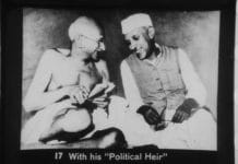 Gandhi and Nehru, during a meeting of the All India Congress, Mumbai, July 6, 1946. Photo: Max Desfor (1913- 2018) for Associated Press. Public Domain.