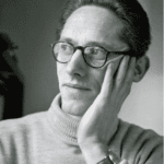 Halfdan Rasmussen (1915–2002). Billedet taget i 1953 af ukendt fotograf. Public Domain.