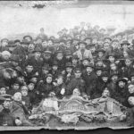 Members of the Jewish Bund with bodies of their comrades killed in Odessa during the Russian revolution of 1905. Photo: Unknown. Public Domain.