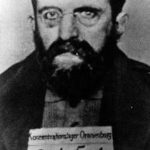 Identification picture of Erich Mühsam taken in the Oranienburg concentration camp. Arrested during the massive roundup of Nazi political opponents following the Reichstag fire (February 27, 1933), Mühsam was tortured to death in Oranienburg on July 11, 1934. Oranienburg, Germany, February 3, 1934.