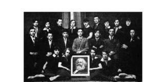 Bund stiftes i 1897. Foto: The Marx Circle of the youth Bund, Tsukunft in Nowy Dwor 1929.