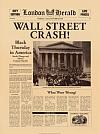 London Herald med nyheden om Wall Street krakket i 1929