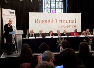 London session of the Russel Tribunal on Palestine in November 2010 which explored. ”Corporate Complicity in Israel’s violations in international human rights law and international humanitarian law”. (Photo: Kristian Buus/Russel Tribunal) Se 4. marts nedenfor.