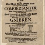 Gnieren. Fra Det Kgl. Biblioteks Teatersamling med teaterplakater fra Teatret i Lille Grønnegade, 1722. (CC BY-NC-ND 4.0).