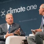 Former U.S. Vice President Al Gore sits down with Climate One’s Greg Dalton to talk climate change, 24 July 2017. Photo: Caseyjon. (CC BY-SA 4.0).