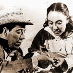Screenshot from the film: Salt of the Earth. Rosaura Revueltas as Esperanza Quintero and Juan Chacón as Ramon Quintero. Public Domain.