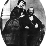 Mikhail Bakunin and his wife Antonia Kwiatkowska before Bakunins escape from Siberia. Date: 3 June 1861. Photo: Unknown. Public Domain.