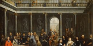 Descartes at the Court of Christina of Sweden. In 1646, the 19-year old Swedish queen Kristina, ever curious for knowledge, began to correspondence with Descartes, that focused on the issue of hate and love. Eventually she invited Descartes to come to Sweden. René Descartes arrived in Stockholm on October 1649, and resided with the French ambassador Chanut. However he had to wait until December 18 before starting private lessons with the young queen, lessons that gave her an insight into Catholicism, the religion to which she later on converted. Kristina’s schedule was rigid, and their private lessons in philosophy and religion were scheduled for 5 in the morning in the freezing castle library. Perhaps that was too much for the aging Frenchman, who was used to sleeping in. On February 1650, Descartes fell ill with pneumonia, and he died ten days later. Oil on canvas painted by Pierre Louis Dumesnil (1698-1781), French painter. Collection: Musée National des Châteaux de Versailles et de Trianon, France. (CC BY-NC-SA 2.0).