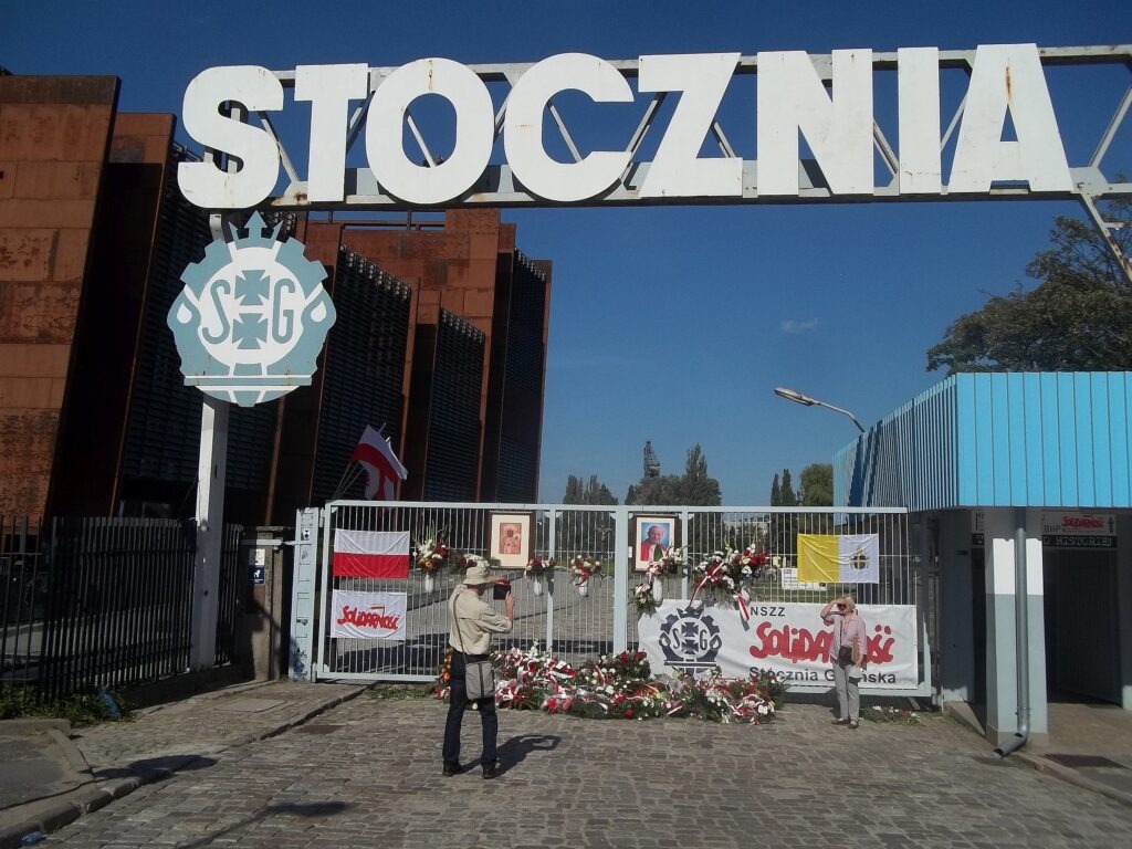 Solidarnosc - celebration of the anniversary of August 80 at the former Lenin Shipyard in Gdańsk on 31/08/2016. Photo: Taken on September 1, 2016 by altotemi. (CC BY-SA 2.0).