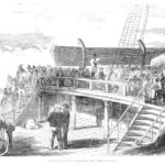 Coffin ship on its way to America. From Illustrated London News, July 6, 1850. Public Domain.