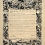 Photograph of a reproduction of the Emancipation Proclamation, 1864. Collection: the United States Library of Congress’s Prints and Photographs division. Public Domain.