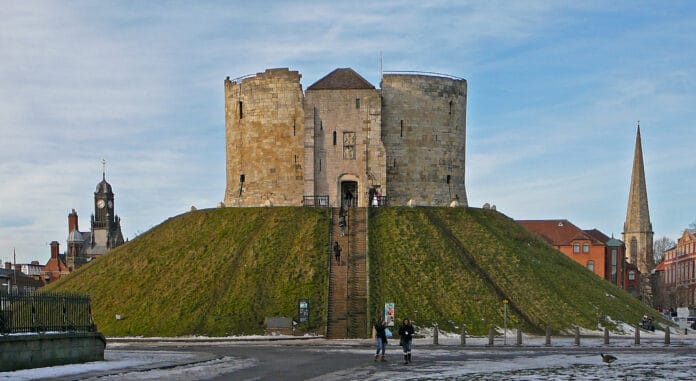 Clifford's Tower, York, where Robert Aske (c. 1500–1537), the leader of the rebellion