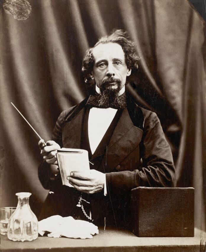 Charles Dickens. Photo: Taken on 29 April 1858 by Herbert Watkins. Public Domain.