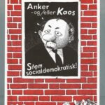 “Anker eller Kaos”. Udsnit af carikaturtegning af Claus Deuleran fra Mandelgaven 1975. Efterfølgende trykt som plakat af Danske Studerendes Fælleråd 1977.