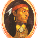 Pontiac (1. Nation chief). Painting by John Mix Stanley (1814–1872), American painter and explorer. Public Domain.