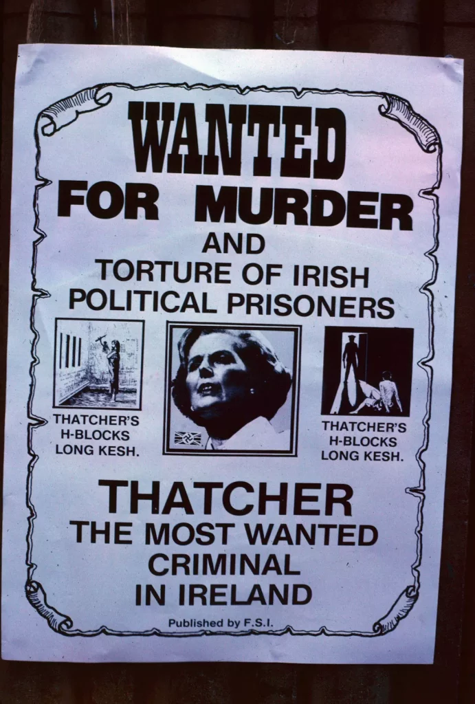 1981 Dublin, Tract contre Margaret Thatcher. Photo: Uploaded on January 24, 2016 by Jean-Marie Muggianu. (CC BY-NC-ND 2.0).