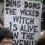 “Ding-Dong! The Witch Is Dead”. In 2013, following the death of former prime minister Margaret Thatcher on 8 April, anti-Thatcher sentiment prompted campaigns on social media networks to bring Ella Fitzgerald’s version of the song to number 1 in the UK Singles Chart. By 9 April the campaign instead targeted Garland’s version of the song after The Official Chart Company confirmed its eligibility.It had reached number 2 in the iTunes UK download chart 24 hours after her death,and had reached number 1 in the same chart by the end of the day. “Ding-Dong! The Witch Is Dead” is the centrepiece of several individual songs in an extended set-piece performed by the Munchkin characters, Glinda (Billie Burke) and Dorothy Gale (Judy Garland) in the 1939 film The Wizard of Oz. Photo: Taken on April 13, 2013 by William Murphy. (CC BY-SA 2.0).