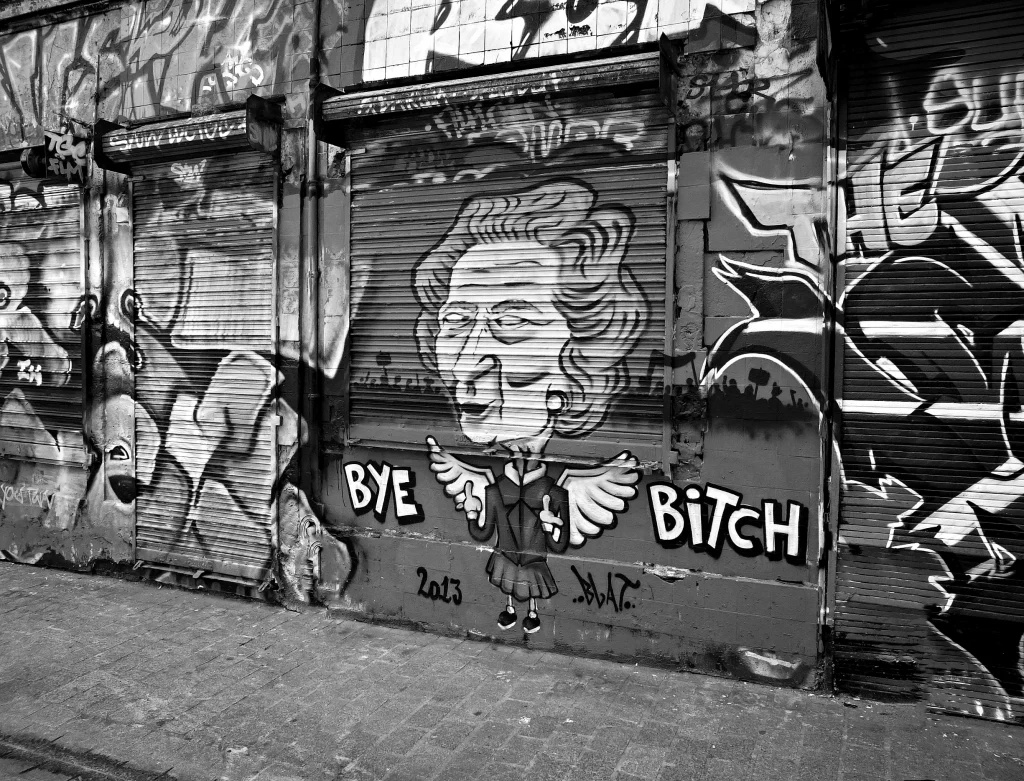 Bye Bitch! Street art at rue Denoyez à Belleville. Photo: Taken on May 11, 2013 by Sylv. (CC BY-NC 2.0).