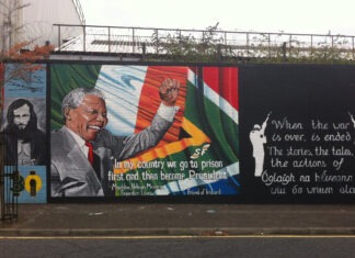 Nelson Mandela Mural in Belfast, Northern Ireland. Photo: Taken on 6 October 2013 by Keith Ruffles. (CC BY 3.0).