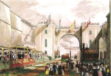 When The Economist was started in 1843, the industrial revolution was ongoing, and the first trains were combining cityes. Here The Duke of Wellington's train being prepared for departure from Liverpool to Manchester, 15 September 1830. Original artist unrecorded; reproduced Gibbon, Richard (2010) Stephenson's Rocket and the Rainhill Trials, Oxford: Shire Books. Public Domain. Se below 2 september 1843.