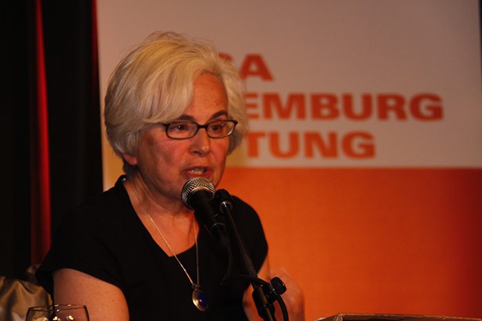 «Luxemburg Lecture» with Ellen Meiksins Wood, 8. maj 2012, Berlin. Thema Theoretische Hintergründe der neuen Kämpfe. Photo: Rosa Luxemburg-Stiftung. (CC BY 2.0).