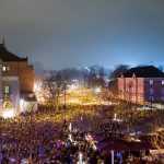 Den “nationale samlings” mindehøjtidelighed 16. februar 2015 ved Gunnar Nu Hansens Plads/Krudttønden (foto: Mark Knudsen/Monsun)