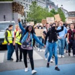 From Black Lives Matter demo in Copenhagen. 20.000 to 30.000 people protest in Copenhagen aganist racism and police brutality, June 7th 2020. Photo: Klaus Berdiin Jensen. (CC BY-NC-SA 2.0).